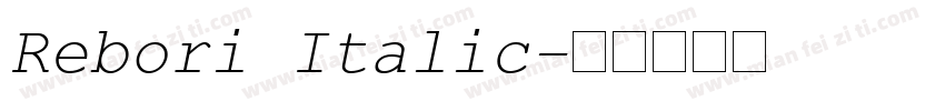 Rebori Italic字体转换